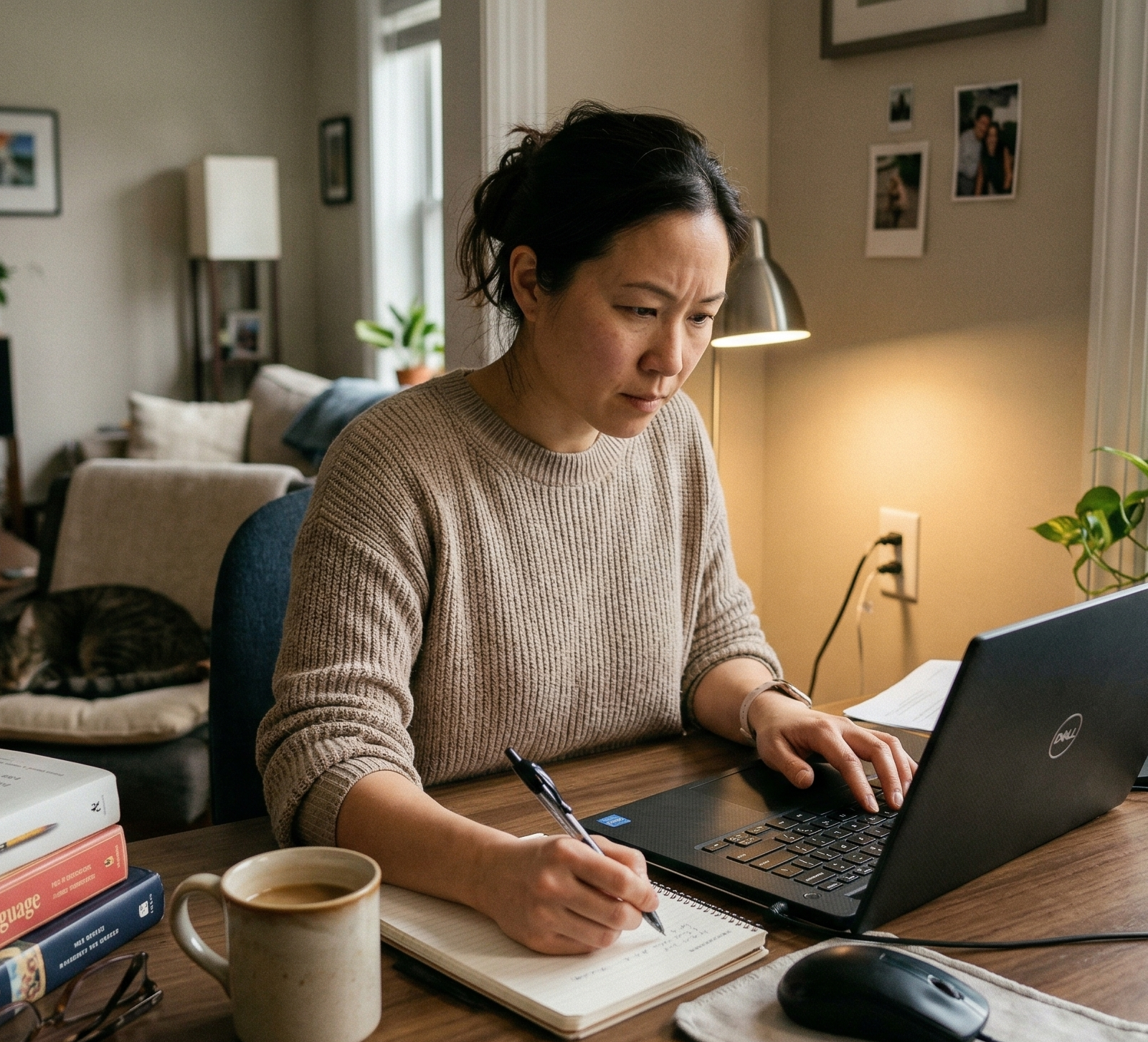 Business owner working on strategic analysis