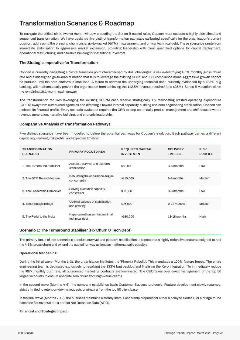 Strategic report page example