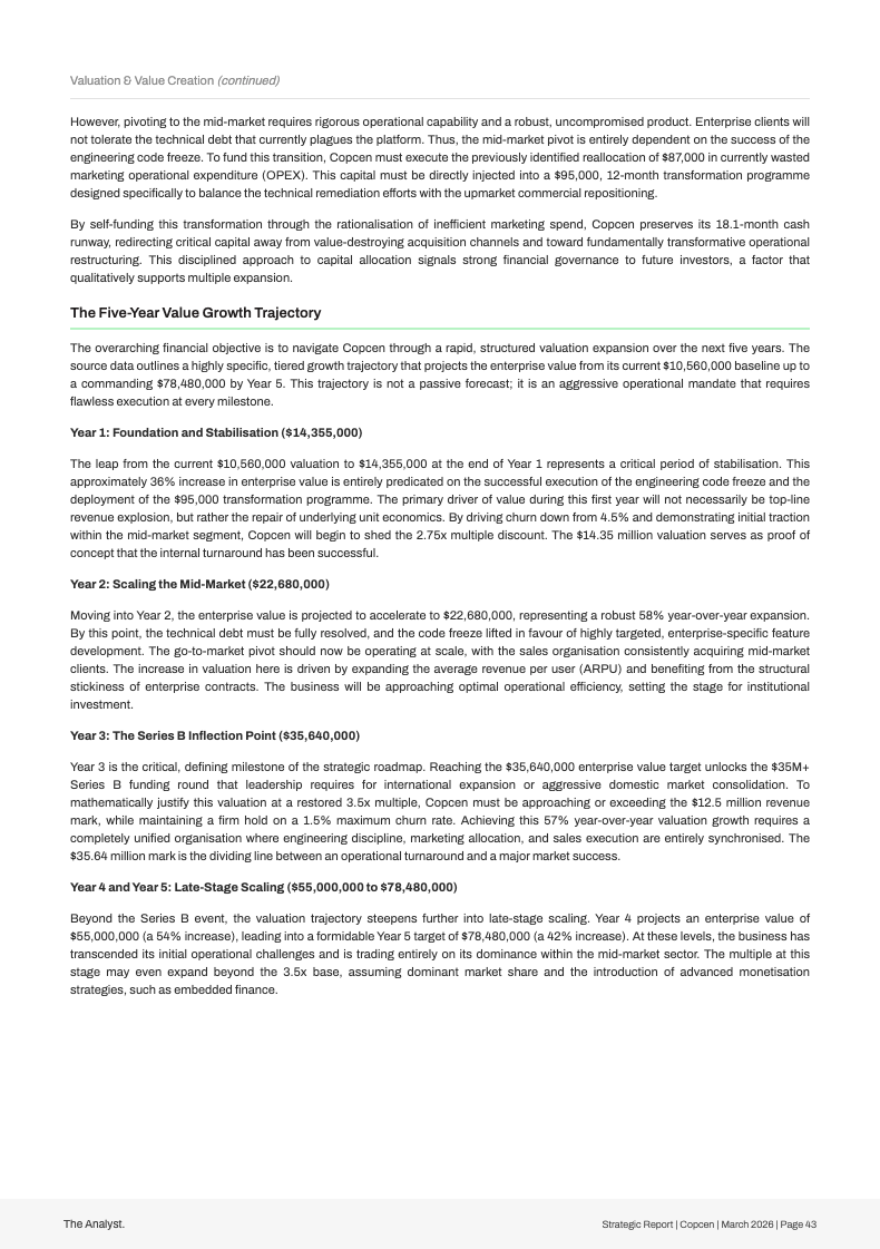 Strategic report page example
